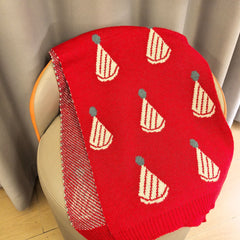 Écharpe de Noël rouge avec bonnet de Père Noël tout doux