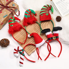 Chapeau de lutin de Noël, accessoire de coiffure pour enfants et adultes, motif dessin animé