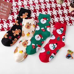 Chaussettes de Noël épaisses, chaudes et mignonnes à motifs de Noël