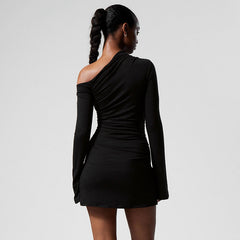 Leopard Print Backless Slim Fit Sheath Dress