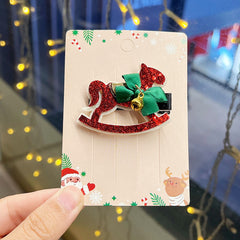 Accessoire pour cheveux pince à cheveux scintillante motif dessin animé de Noël
