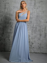 Evening Dress Annual Meeting One Shoulder Cocktail Dress Bridal Cocktail Performance Toast Dress Adult Ceremony Annual Party Evening Dress