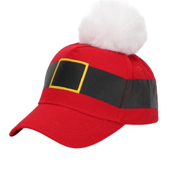 Bonnet de Noël de baseball à pompons