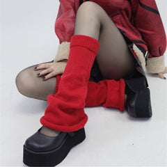 Guêtres de Noël évasées en tricot