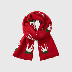 Écharpe de Noël en maille côtelée texturée