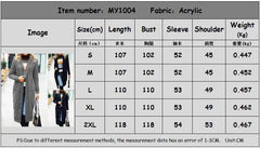 Manteaux d'automne-hiver amples et oversize en maille à manches longues et boutons