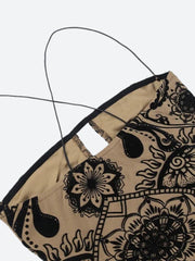 Robe courte à découpes cachemire