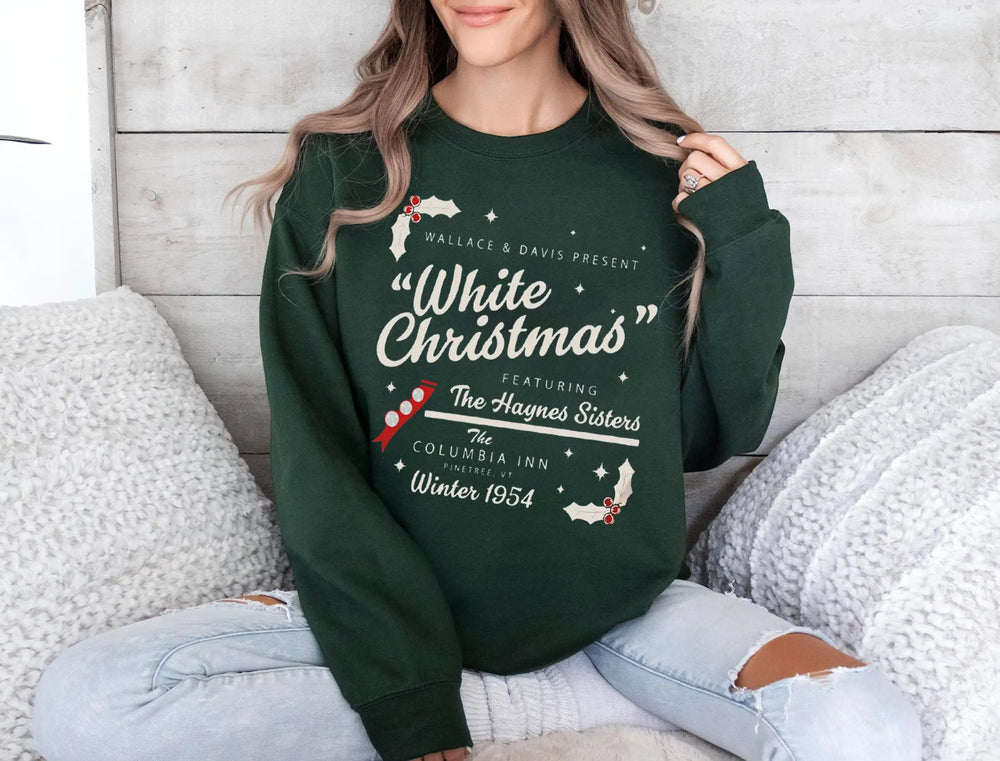 White Christmas Wallace Davis Retro Nostalgic Farm Girl Hoodie Hoodies-L