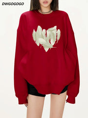 Sweat à capuche oversize style hip-hop Harajuku coréen streetwear décontracté