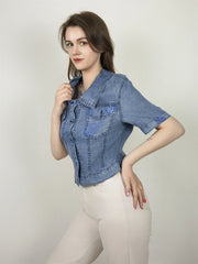 Vestes en jean courtes, fines et respirantes, élégantes et respirantes, pour le printemps et l'été