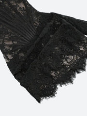 Robe mini bustier en dentelle