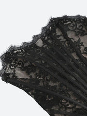 Robe mini bustier en dentelle