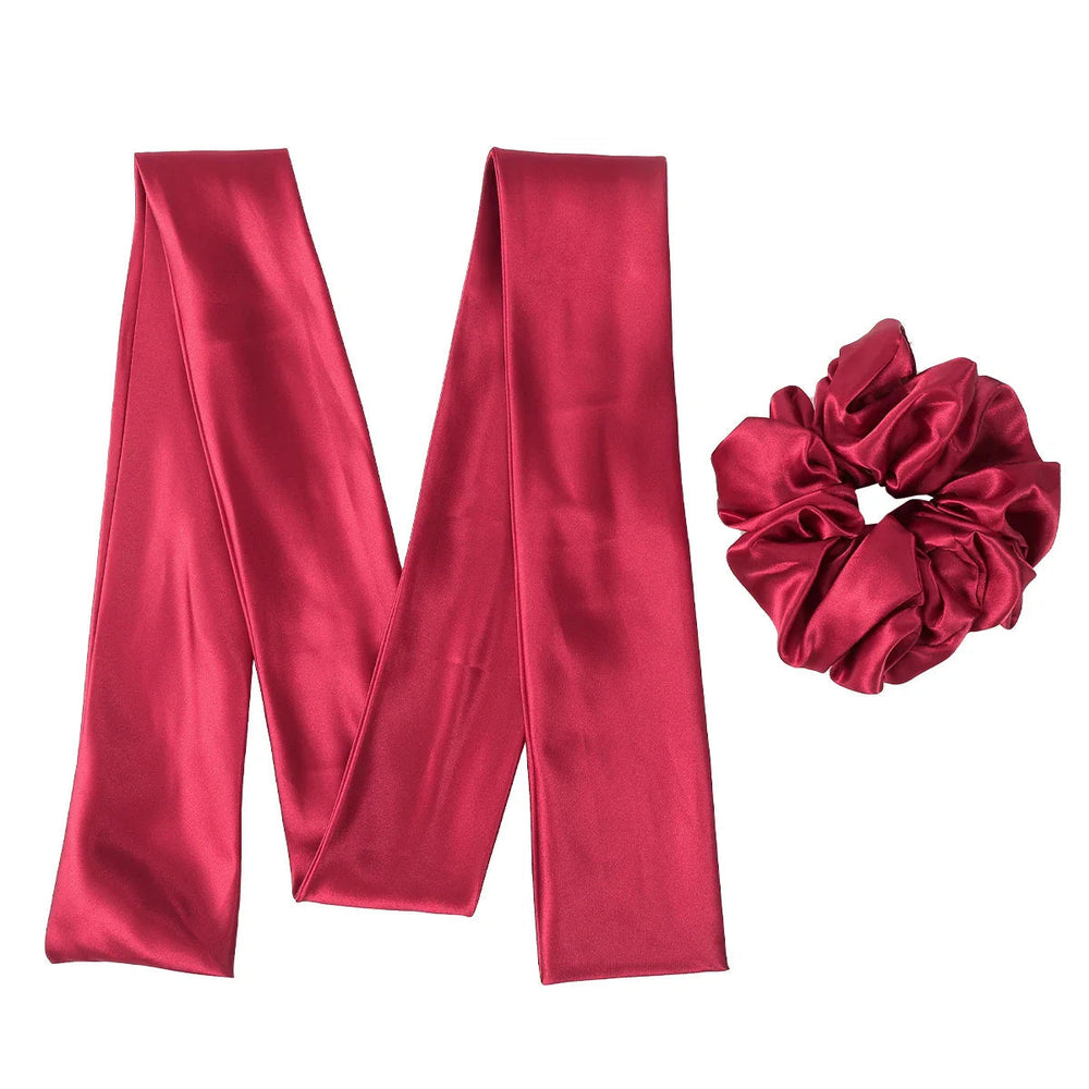 Satin French High-End Party Elegant Fashion Christmas Hair Accessory Red Accessories-L