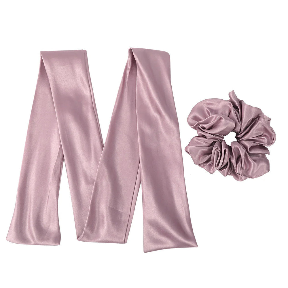 Satin French High-End Party Elegant Fashion Christmas Hair Accessory Pink Accessories-L