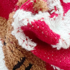 Casual Loose Neck Love Heart Pattern Pink Christmas Sweater Sweaters-L