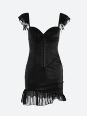 Robe mini corset à décolleté cœur
