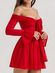 Robe mini corset sans bretelles à nouer sur le devant