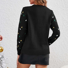 Oversized Casual Warm Long Sleeve Kawaii Party New Year Christmas Sweater Sweaters-L