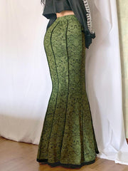 Vintage Slim Fit Maxi Skirt