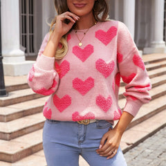 Cartoon Reindeer Print Christmas Sweater - Warm Long Sleeves Sweaters-L