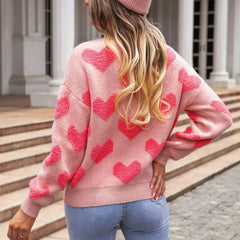 Warm Long Sleeves Cartoon Reindeer Print Pullover Christmas Sweater Sweaters-L