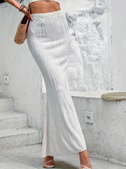 Sac banane élégant et texturé à queue de poisson, élastique, style soirée, jupe taille haute