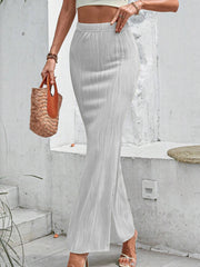 Sac banane élégant et texturé à queue de poisson, élastique, style soirée, jupe taille haute