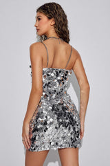 Sequin Strappy Slip Dress