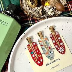 Accessoire pour cheveux de Noël sans couture, style bec de canard