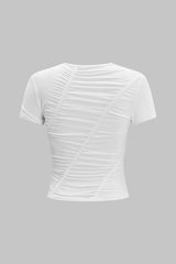 Ruched Short Sleeve T-Shirt