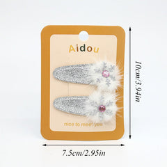 Cute Snowflake Santa Reindeer BB Clip Hair Accessory