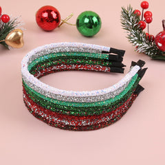 Accessoire de cheveux de fête de Noël avec strass rouges et verts