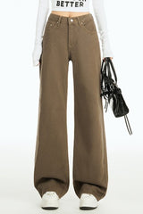 Jean taille haute ample à jambes larges