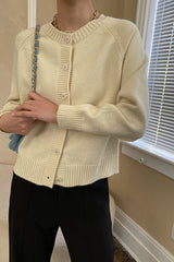 Jade Button Raglan Christmas Cardigan