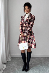 Vêtements d'extérieur décontractés à manches longues en laine double face imprimée tendance, parfaits pour Noël