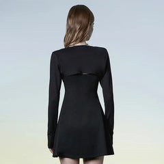 Robe punk élégante, charmante, sexy et moulante à élastique en forme de A