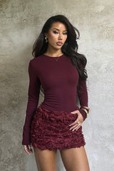 Long Sleeve Floral Mini Dress