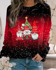 Gradient Christmas Sweatshirt Sweaters-L