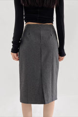 Jupe de Noël moulante à carreaux bordée de dentelle