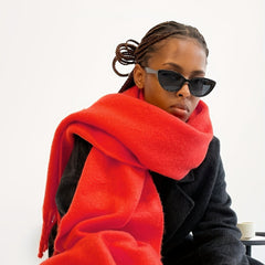 Écharpe de Noël en mohair uni