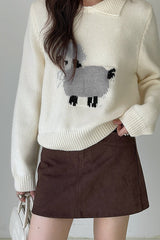 Jupe de Noël courte trapèze à taille à pompons