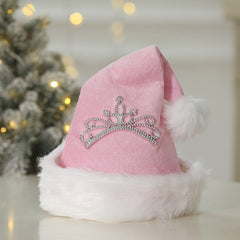 Crown Pom Pom Christmas Hat