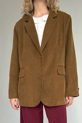 Elegant Corduroy Blazer Coat