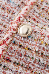 Vêtements d'extérieur de Noël en tweed mélangé à col rond