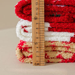 Chaussettes de Noël mi-mollet épaisses et chaudes en polaire corail mignonnes