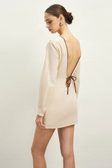 Lace-Up Cutout Back Mini Dress