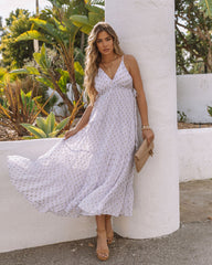 Robe longue Donna ajustable à détails métalliques 