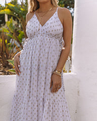 Robe longue Donna ajustable à détails métalliques 