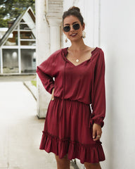 Robe midi en satin Lena - Marsala 