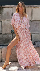 Robe kimono maxi à motif cachemire Keep My Love - VENTE FINALE